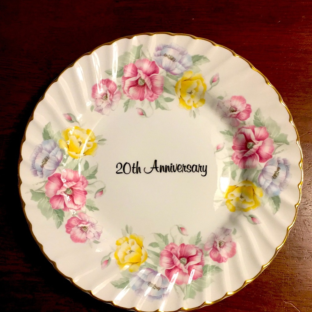 20th Anniversary New Porcelain Plate Fine Bone